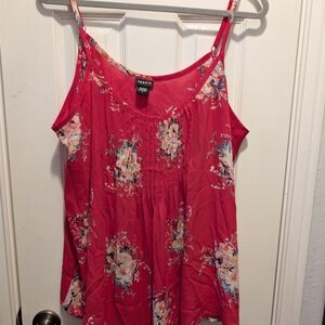 Torrid Bright Pink Floral Blouse